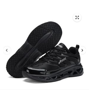 Mens Arisic Anti-slip work shoes, breathable walking sneakers, restaurant